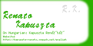 renato kapuszta business card